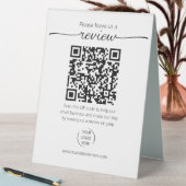 Plaque De Table QR code demande d'examen de la petite entreprise Y (En SItu (Tableau))