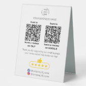 Plaque De Table QR code examen de la petite entreprise GOOGLE et Y (Recto)