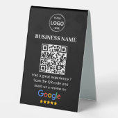 Plaque De Table Qr Code Google Avis de l'entreprise (Verso)