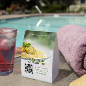Plaque De Table QR Code Green Digital Menu Add URL Paper (InVersositu (sur table))