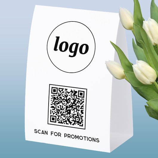 Plaque De Table QR Code Logo Business Scan for Promotions