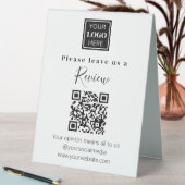 Plaque De Table QR code Modern S'il vous plaît laissez-nous un com (En SItu (Tableau))