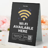 Plaque De Table Qr Code Nom commercial Minimal wifi Détails (In SItu (Mariage))