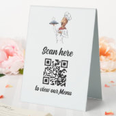 Plaque De Table QR Code pour le menu restaurant (In SItu (Mariage))