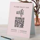 Plaque De Table QR Code Rose S'Il Vous Plaît Profitez De Notre Wif (En SItu (Tableau))