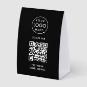 Plaque De Table QR Code Tabletop Sign | Digital Menu Table Tent (Recto)