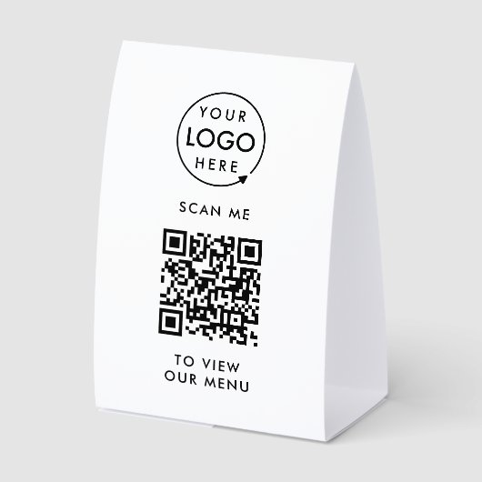 Plaque De Table QR Code Tabletop Sign | Digital Menu Table Tent (Recto)