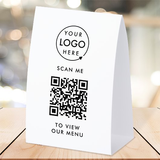 Plaque De Table QR Code Tabletop Sign | Digital Menu Table Tent