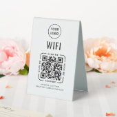 Plaque De Table QR Code Wifi | Business Logo Scan to Connect  (In SItu (Mariage))