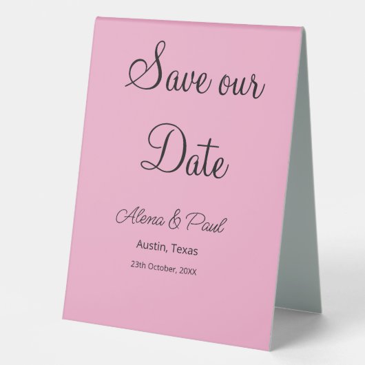Plaque De Table QR Enregistrer notre date ajouter photoname date n (Recto)