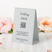 Plaque De Table QR MARIAGE WEBSITE ajouter la date de photoname no (In SItu (Mariage))