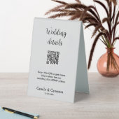 Plaque De Table QR MARIAGE WEBSITE ajouter la date de photoname no (En SItu (Tableau))