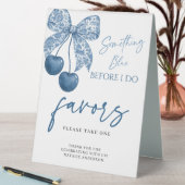 Plaque De Table Quelque chose de bleu avant que je fasse des faveu (En SItu (Tableau))