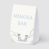 Plaque De Table Quelque Chose de Bleu Powder Blue Talons Mariage (Verso)