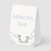 Plaque De Table Quelque Chose de Bleu Powder Blue Talons Mariage (Recto)