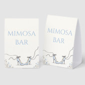 Plaque De Table Quelque Chose de Bleu Powder Blue Talons Mariage (Recto/verso)