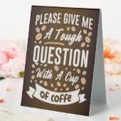 Plaque De Table Question D'Amoureux Du Café Avec Une Coupe De Café (In SItu (Mariage))