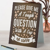 Plaque De Table Question D'Amoureux Du Café Avec Une Coupe De Café (En SItu (Tableau))