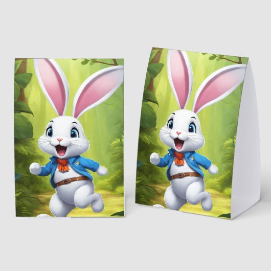 Plaque De Table Rabbit Logo Black Guest Book (Recto/verso)