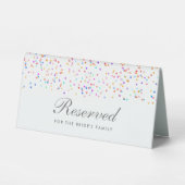 Plaque De Table Rainbow Confetti Mariage photo réservé (Recto)
