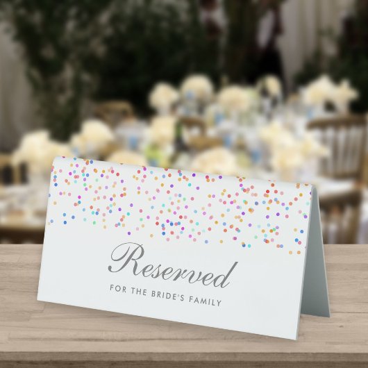 Plaque De Table Rainbow Confetti Mariage photo réservé