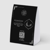 Plaque De Table Ramadan Kareem Iftar Code QR Panneau de Table | Pe (Verso)