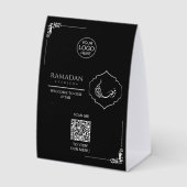 Plaque De Table Ramadan Kareem Iftar Code QR Panneau de Table | Pe (Recto)