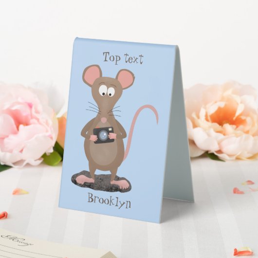 Plaque De Table Rat drôle avec dessin animé de la caméra (In SItu (Mariage))