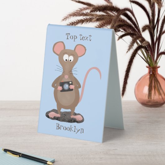 Plaque De Table Rat drôle avec dessin animé de la caméra (En SItu (Tableau))