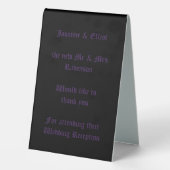 Plaque De Table Ravens gothiques et Black Heart Custom (Verso)
