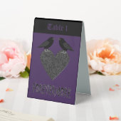 Plaque De Table Ravens gothiques et Black Heart Custom (In SItu (Mariage))