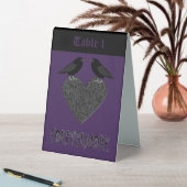 Plaque De Table Ravens gothiques et Black Heart Custom (En SItu (Tableau))