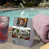 Plaque De Table Real Estate Agent Realtor Photo  (InVersositu (sur table))