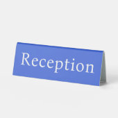 Plaque De Table Réception de bureau professionnel bleu royal (Recto)