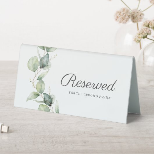 Plaque De Table Réception de mariage botanique Eucalyptus Réservée (En SItu (Tableau))