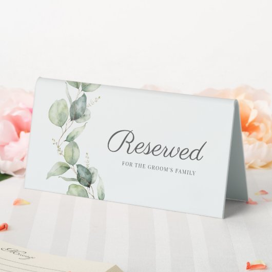 Plaque De Table Réception de mariage botanique Eucalyptus Réservée (In SItu (Mariage))