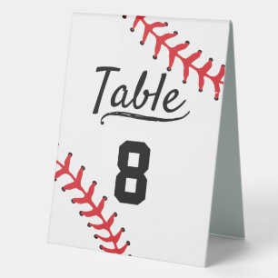 Plaque De Table Réception de mariage de sport de baseball
