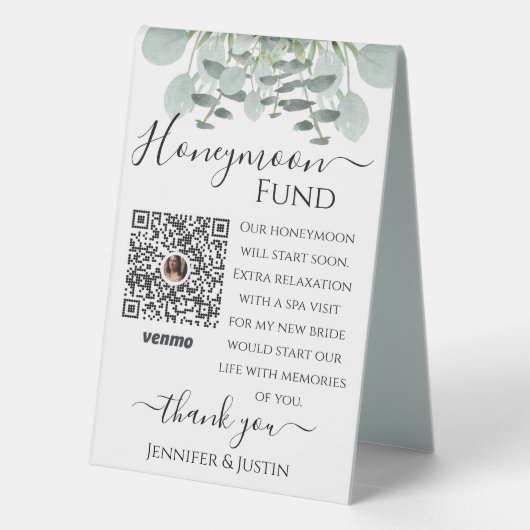 Plaque De Table Réception de mariage de verdure et élégante Onglet (Verso)