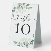 Plaque De Table Réception de mariage Eucalyptus Numéro de table (Verso)