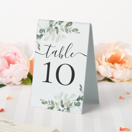Plaque De Table Réception de mariage Eucalyptus Numéro de table (In SItu (Mariage))