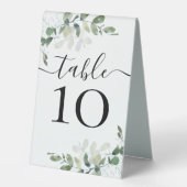 Plaque De Table Réception de mariage Eucalyptus Numéro de table (Recto)