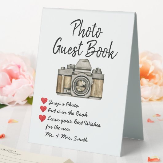 Plaque De Table Réception de mariage Photo Livre d'invité Photo Li (In SItu (Mariage))