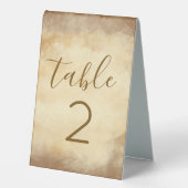 Plaque De Table Réception de mariage rustique boho marron (Recto)