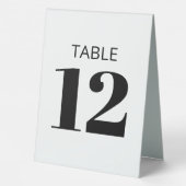 Plaque De Table Réception moderne en noir et blanc (Verso)