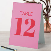 Plaque De Table Réception moderne en rose vif et rouge (En SItu (Tableau))