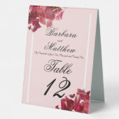 Plaque De Table Réception romantique Pétale Rose rose (Verso)