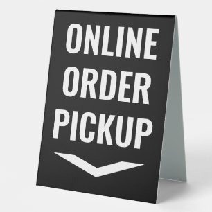 Plaque De Table Récupération de commande en ligne avec nom commerc