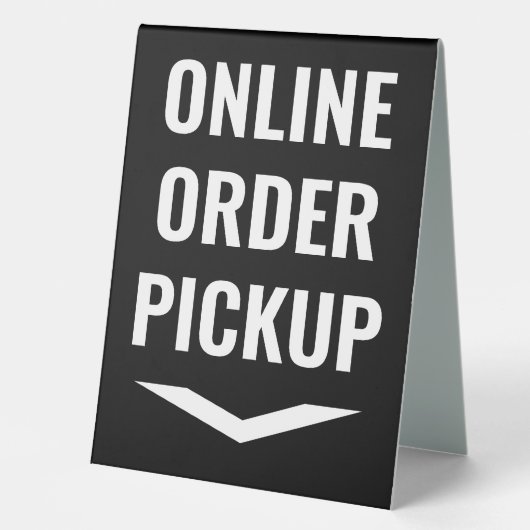 Plaque De Table Récupération de commande en ligne avec nom commerc (Recto)