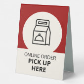 Plaque De Table Récupération en ligne ici rouge (Verso)