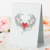 Plaque De Table Red Angel Coeur avec ailes (In SItu (Mariage))